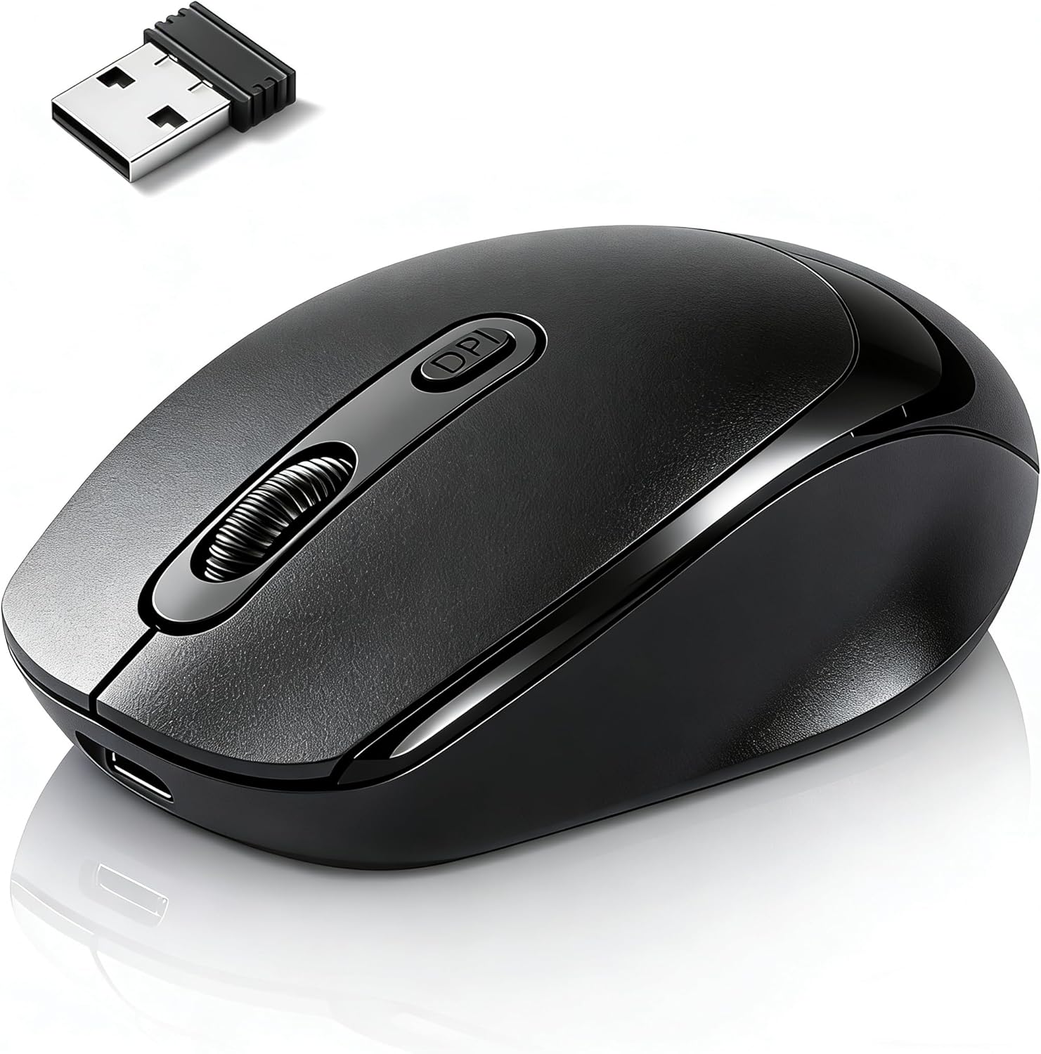 USB/無線 マウス ピンク (無線(2.4GHz)・エルゴノミクス)